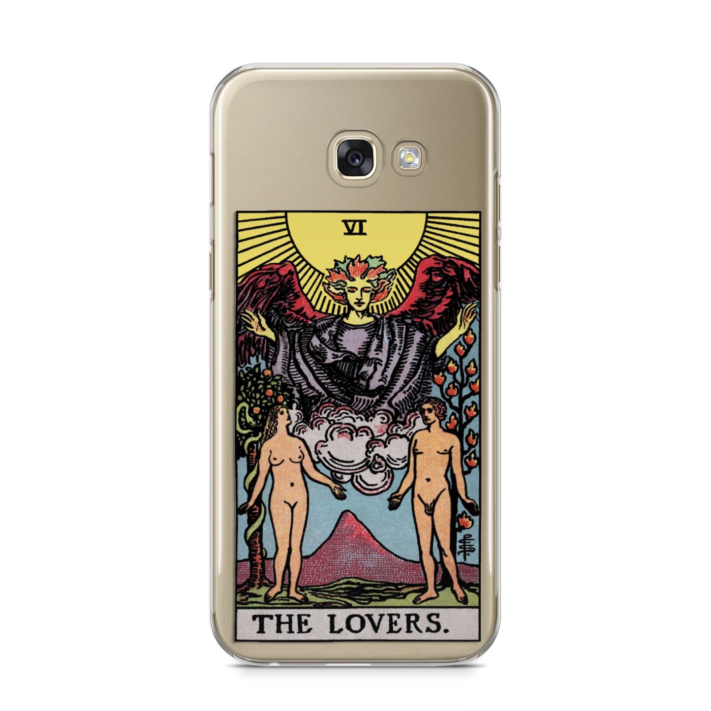 The Lovers Tarot Card Samsung Galaxy A5 2017 Case on gold phone
