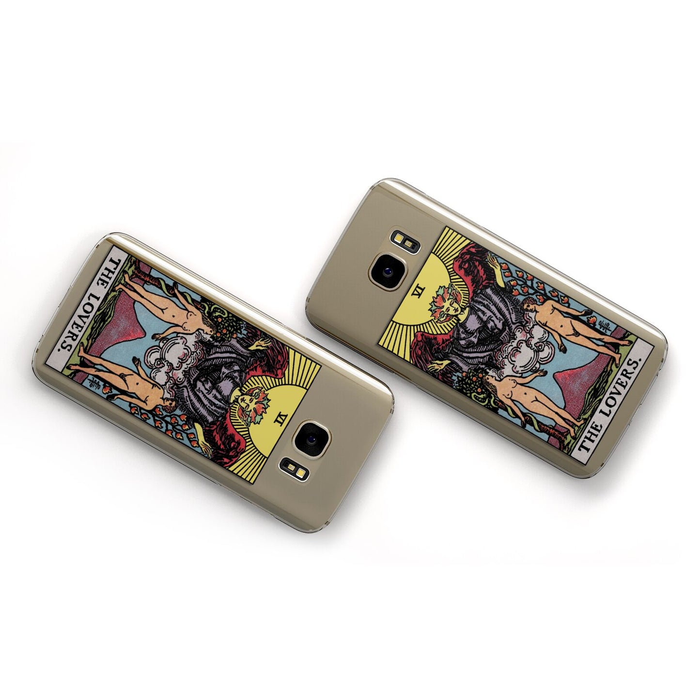The Lovers Tarot Card Samsung Galaxy Case Flat Overview