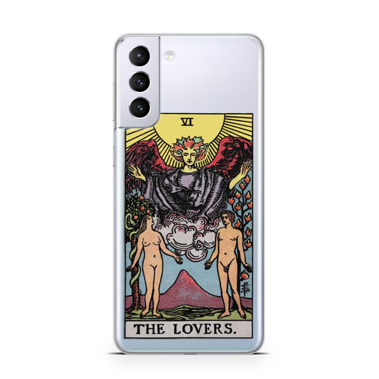 The Lovers Tarot Card Samsung S21 Plus Phone Case