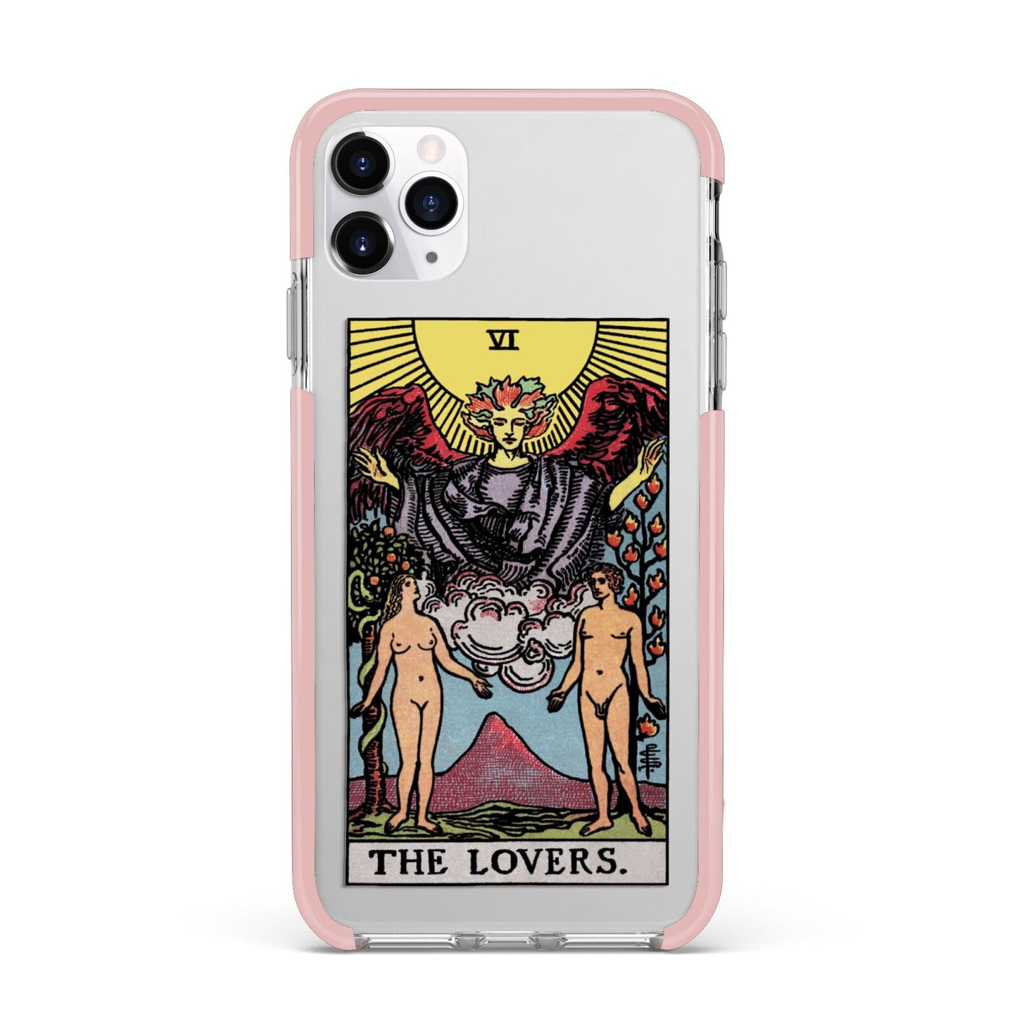 The Lovers Tarot Card iPhone 11 Pro Max Impact Pink Edge Case