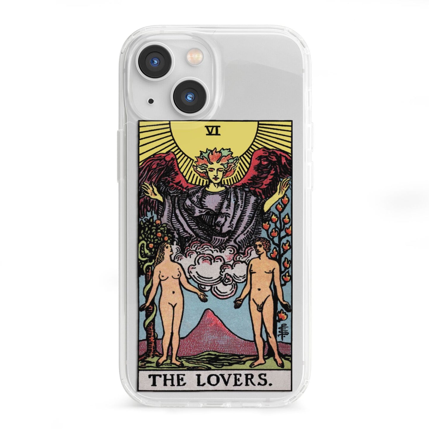The Lovers Tarot Card iPhone 13 Mini Clear Bumper Case