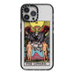 The Lovers Tarot Card iPhone 13 Pro Max Black Impact Case on Silver phone