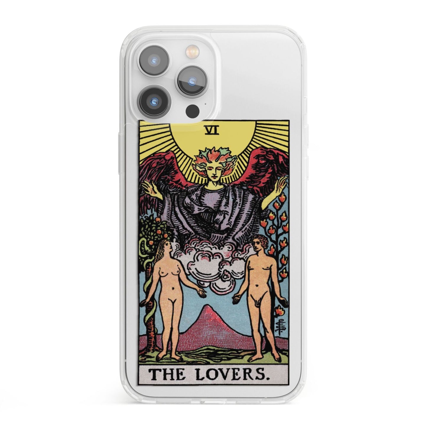The Lovers Tarot Card iPhone 13 Pro Max Clear Bumper Case