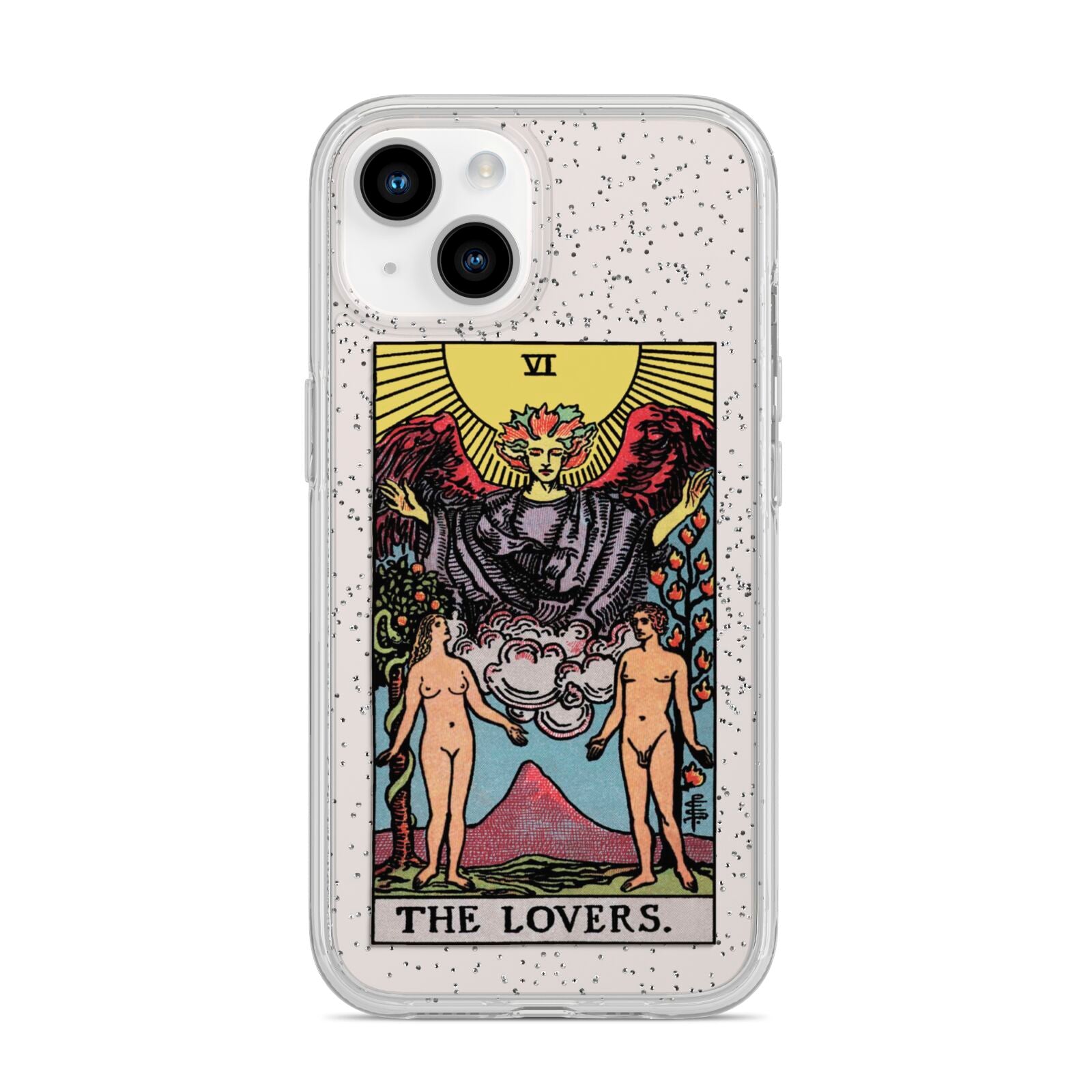 The Lovers Tarot Card iPhone 14 Glitter Tough Case Starlight