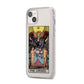 The Lovers Tarot Card iPhone 14 Plus Clear Tough Case Starlight Angled Image