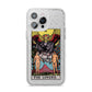 The Lovers Tarot Card iPhone 14 Pro Max Glitter Tough Case Silver