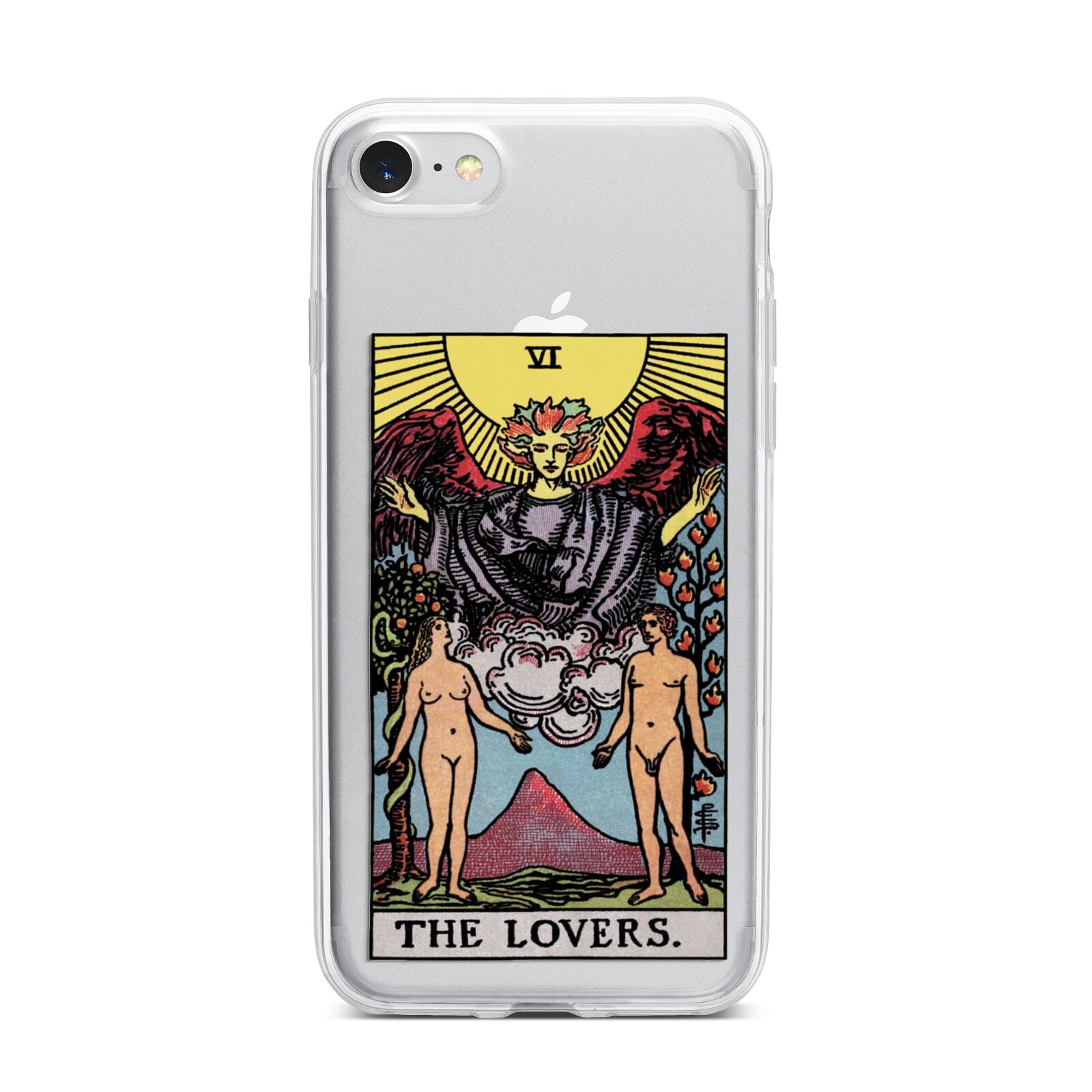 The Lovers Tarot Card iPhone 7 Bumper Case on Silver iPhone