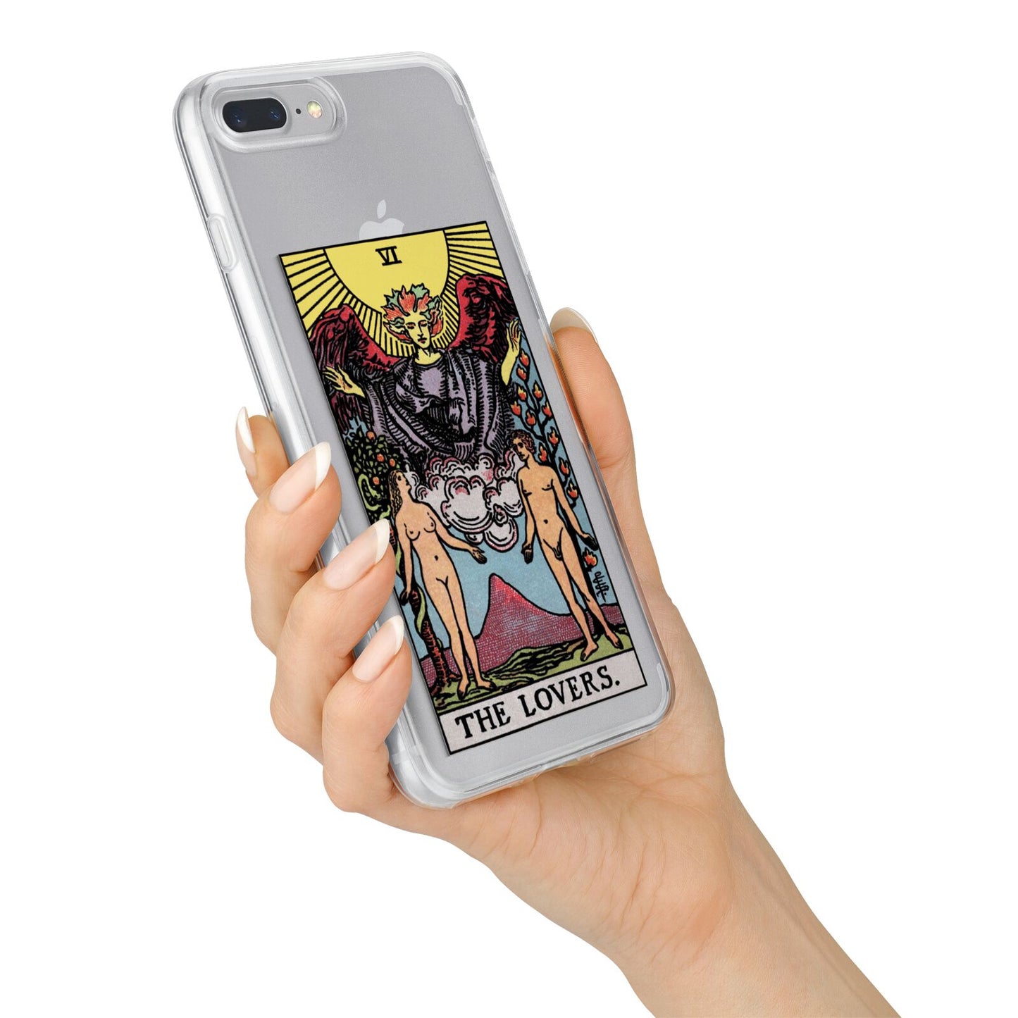 The Lovers Tarot Card iPhone 7 Plus Bumper Case on Silver iPhone Alternative Image