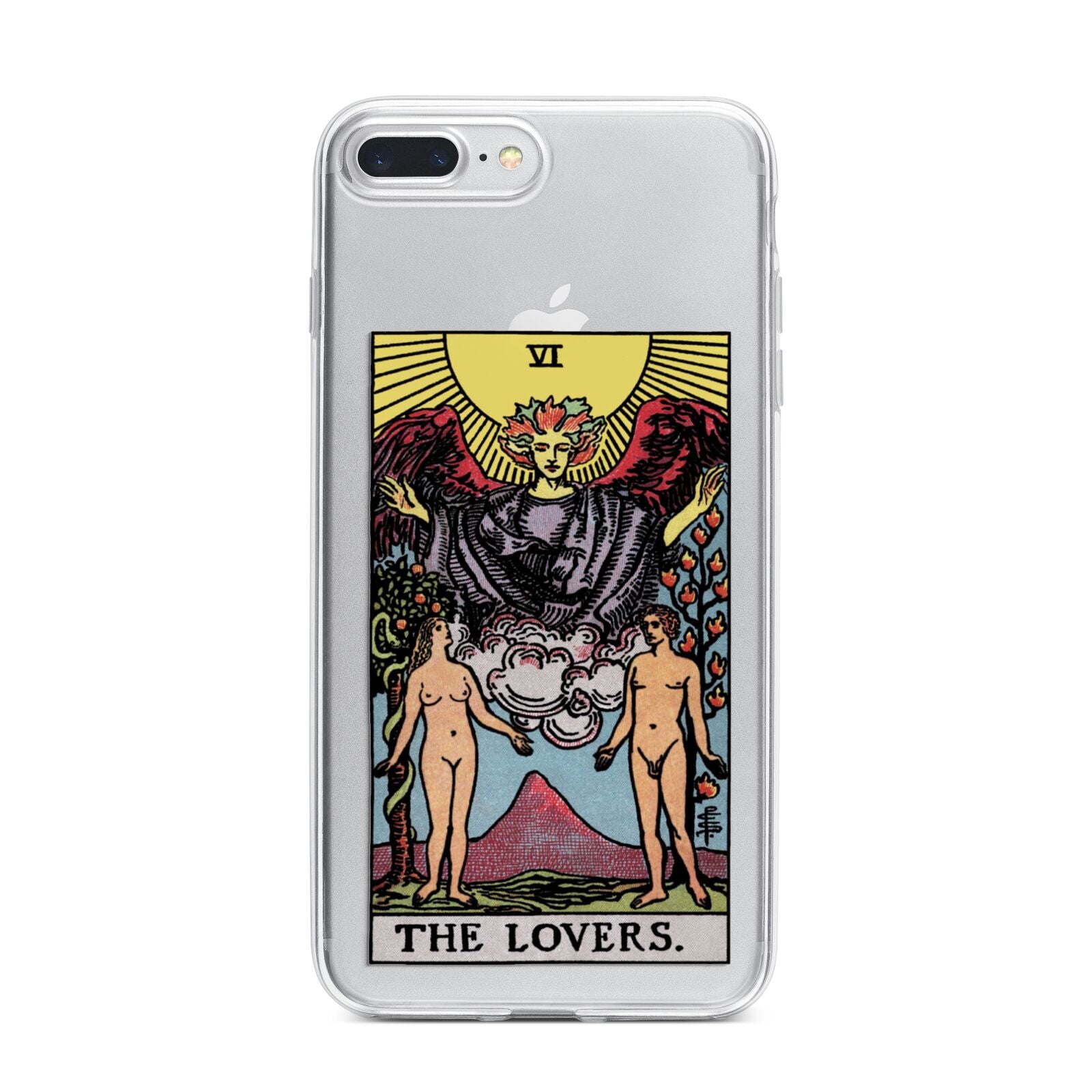 The Lovers Tarot Card iPhone 7 Plus Bumper Case on Silver iPhone