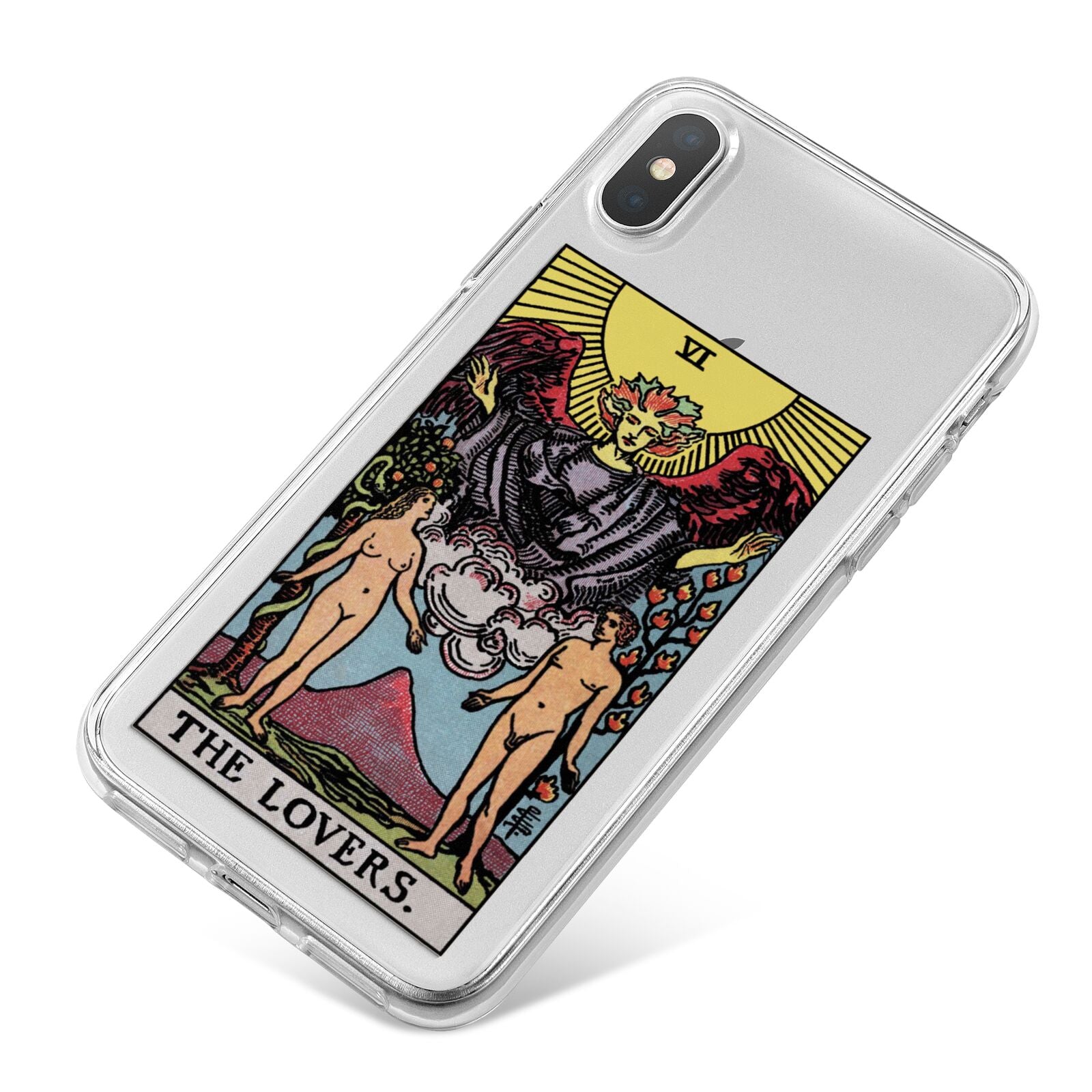 The Lovers Tarot Card iPhone X Bumper Case on Silver iPhone