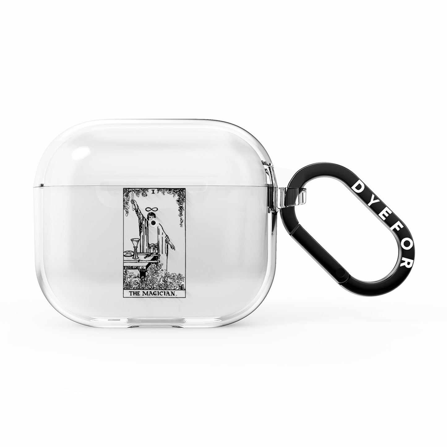 The Magician Monochrome Tarot Card AirPods Clear Case 3rd Gen