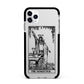 The Magician Monochrome Tarot Card Apple iPhone 11 Pro Max in Silver with Black Impact Case