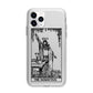 The Magician Monochrome Tarot Card Apple iPhone 11 Pro Max in Silver with Bumper Case