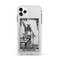 The Magician Monochrome Tarot Card Apple iPhone 11 Pro Max in Silver with White Impact Case