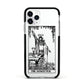 The Magician Monochrome Tarot Card Apple iPhone 11 Pro in Silver with Black Impact Case