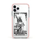 The Magician Monochrome Tarot Card Apple iPhone 11 Pro in Silver with Pink Impact Case