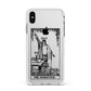 The Magician Monochrome Tarot Card Apple iPhone Xs Max Impact Case White Edge on Silver Phone
