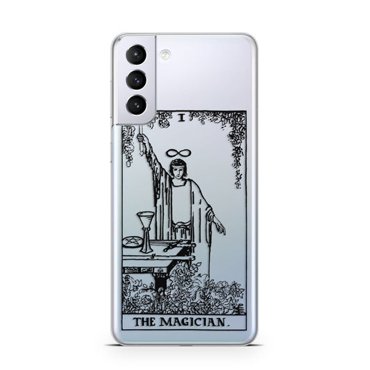 The Magician Monochrome Tarot Card Samsung S21 Plus Phone Case