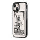 The Magician Monochrome Tarot Card iPhone 13 Black Impact Case Side Angle on Silver phone