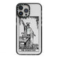 The Magician Monochrome Tarot Card iPhone 13 Pro Max Black Impact Case on Silver phone
