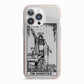 The Magician Monochrome Tarot Card iPhone 13 Pro TPU Impact Case with Pink Edges