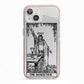 The Magician Monochrome Tarot Card iPhone 13 TPU Impact Case with Pink Edges