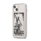 The Magician Monochrome Tarot Card iPhone 14 Plus Clear Tough Case Starlight Angled Image
