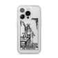 The Magician Monochrome Tarot Card iPhone 14 Pro Clear Tough Case Silver