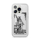 The Magician Monochrome Tarot Card iPhone 14 Pro Clear Tough Case Silver