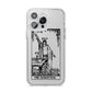 The Magician Monochrome Tarot Card iPhone 14 Pro Max Clear Tough Case Silver