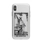 The Magician Monochrome Tarot Card iPhone X Bumper Case on Silver iPhone Alternative Image 1