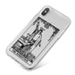 The Magician Monochrome Tarot Card iPhone X Bumper Case on Silver iPhone