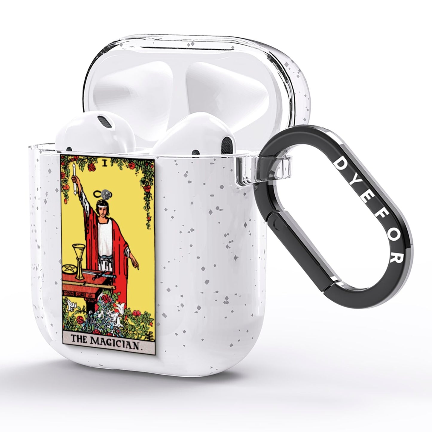 The Magician Tarot Card AirPods Glitter Case Side Image