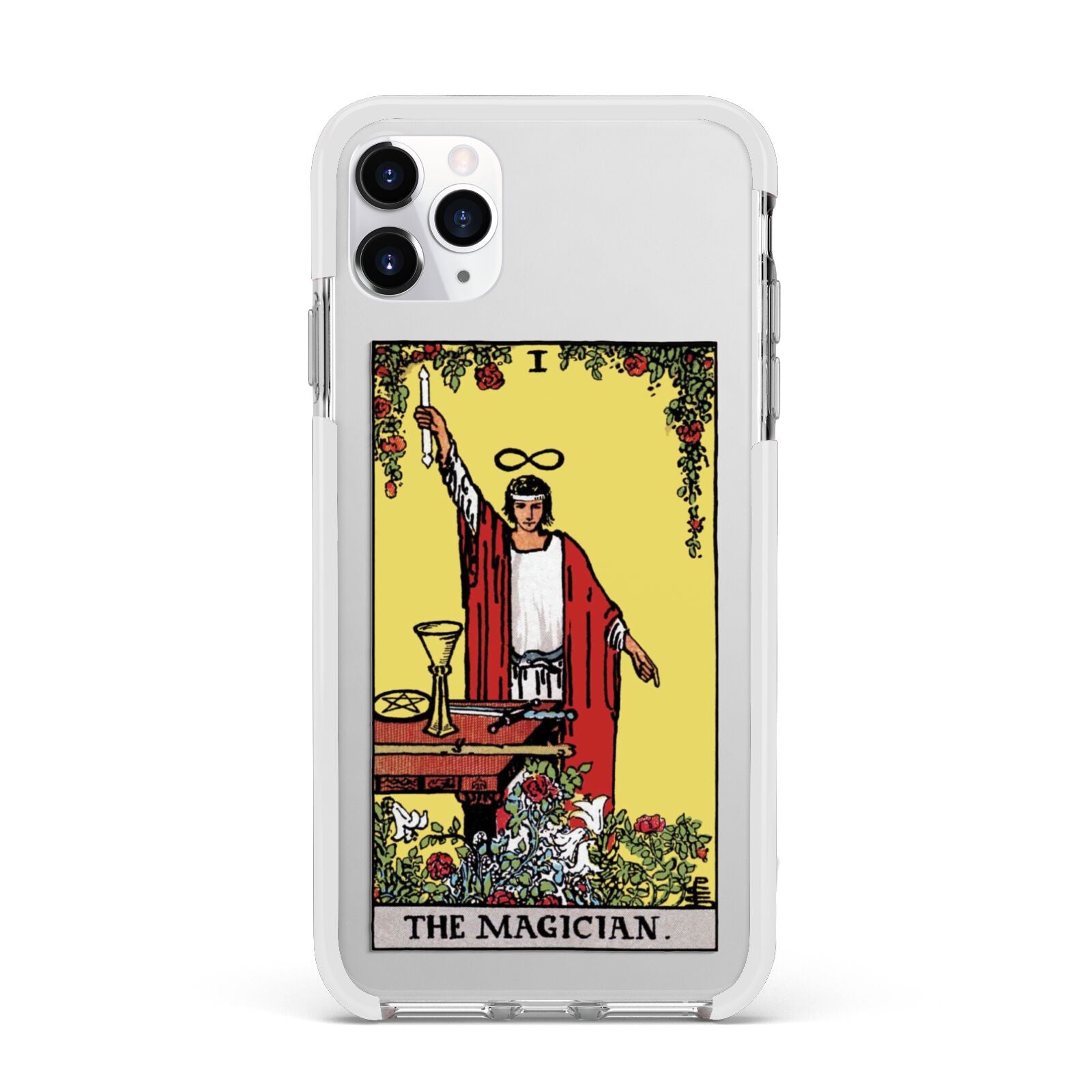 The Magician Tarot Card Apple iPhone 11 Pro Max in Silver with White Impact Case