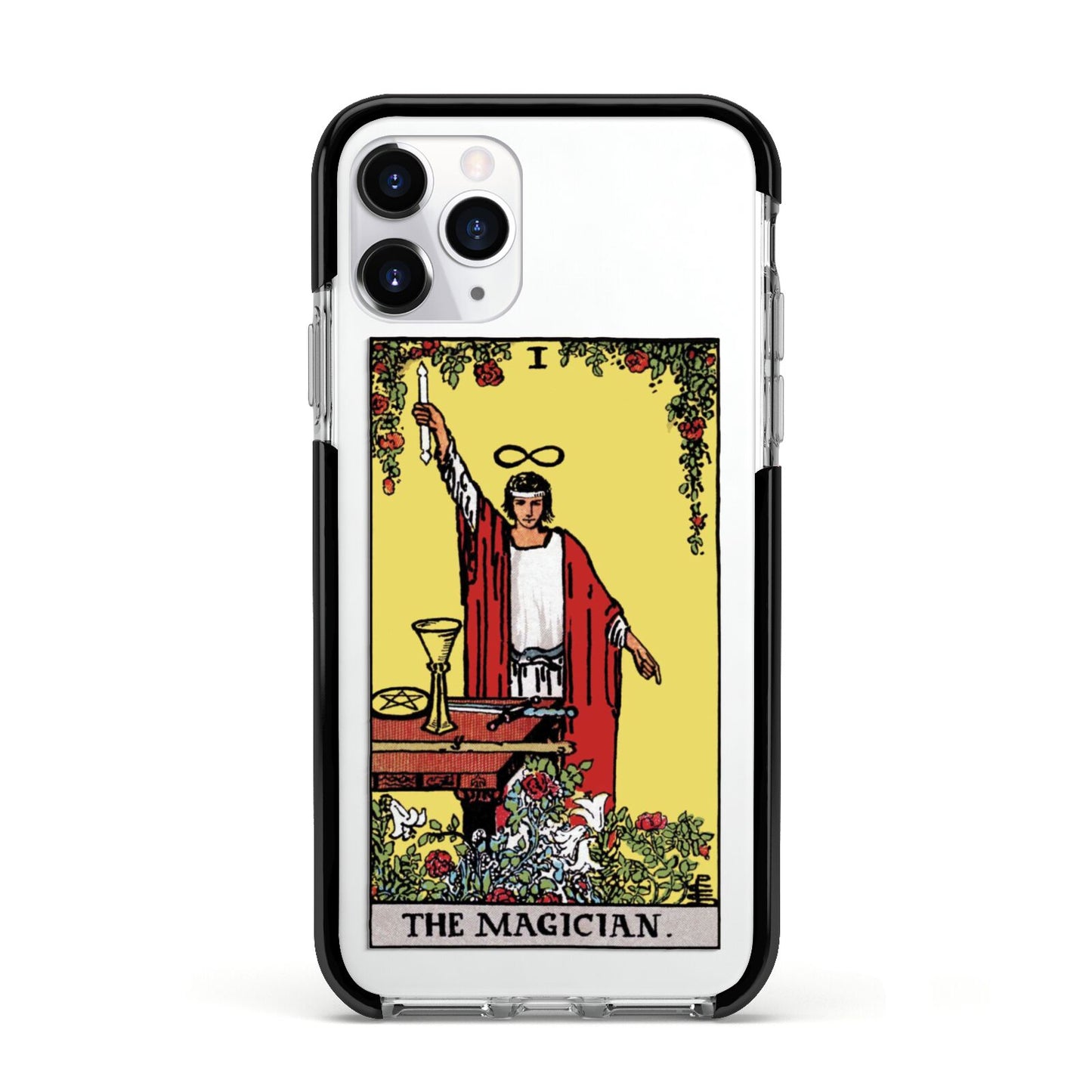 The Magician Tarot Card Apple iPhone 11 Pro in Silver with Black Impact Case