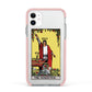 The Magician Tarot Card Apple iPhone 11 in White with Pink Impact Case