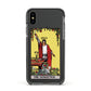 The Magician Tarot Card Apple iPhone Xs Impact Case Black Edge on Black Phone