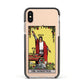 The Magician Tarot Card Apple iPhone Xs Impact Case Black Edge on Gold Phone