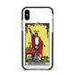 The Magician Tarot Card Apple iPhone Xs Impact Case Black Edge on Silver Phone