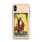 The Magician Tarot Card Apple iPhone Xs Impact Case Pink Edge on Gold Phone