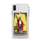 The Magician Tarot Card Apple iPhone Xs Max Impact Case White Edge on Silver Phone