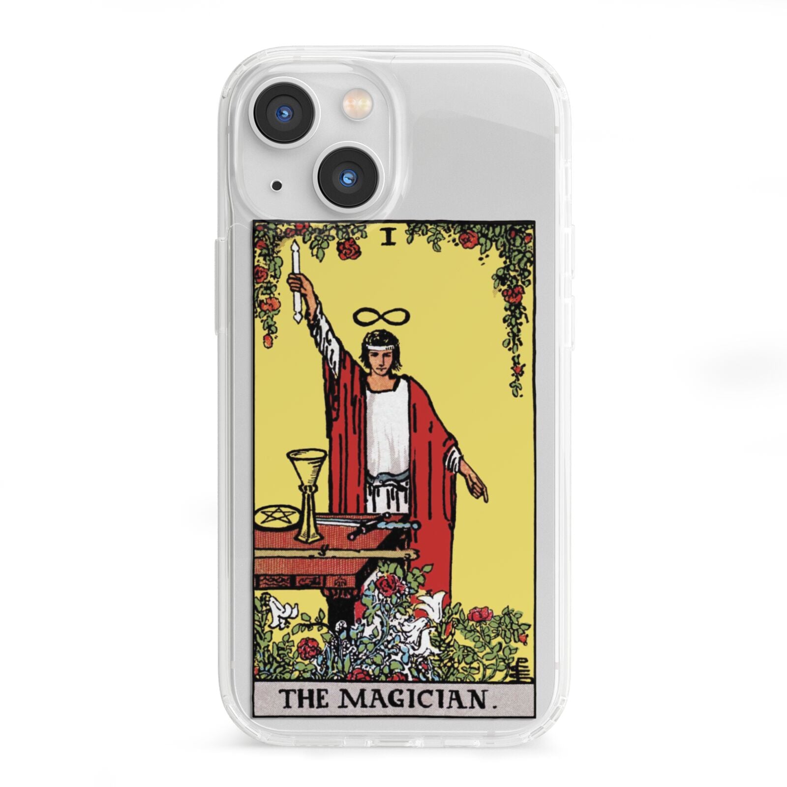 The Magician Tarot Card iPhone 13 Mini Clear Bumper Case
