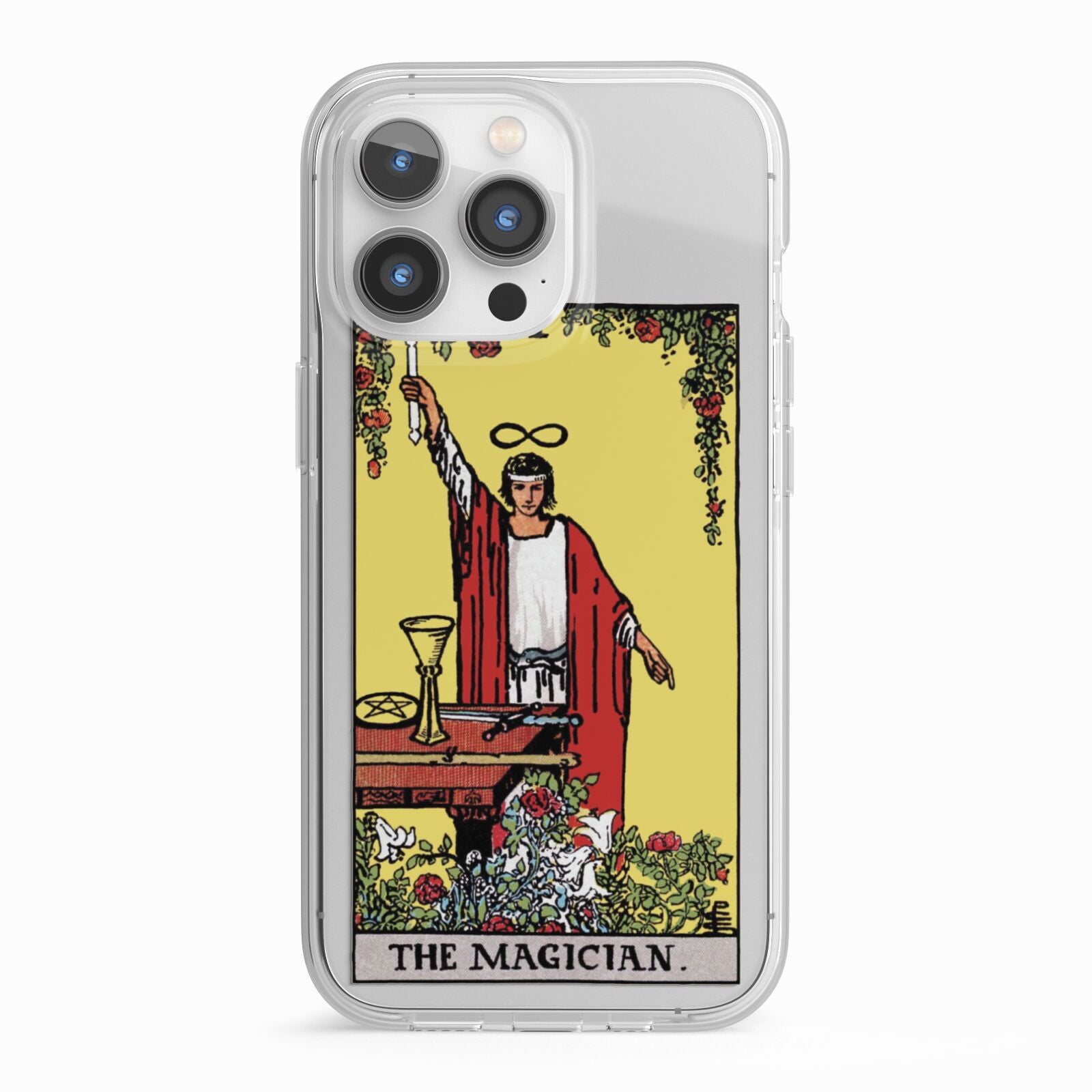 The Magician Tarot Card iPhone 13 Pro TPU Impact Case with White Edges