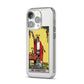 The Magician Tarot Card iPhone 14 Pro Clear Tough Case Silver Angled Image