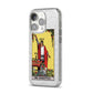 The Magician Tarot Card iPhone 14 Pro Glitter Tough Case Silver Angled Image