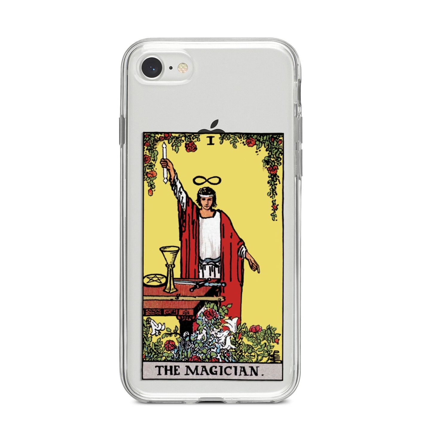 The Magician Tarot Card iPhone 8 Bumper Case on Silver iPhone