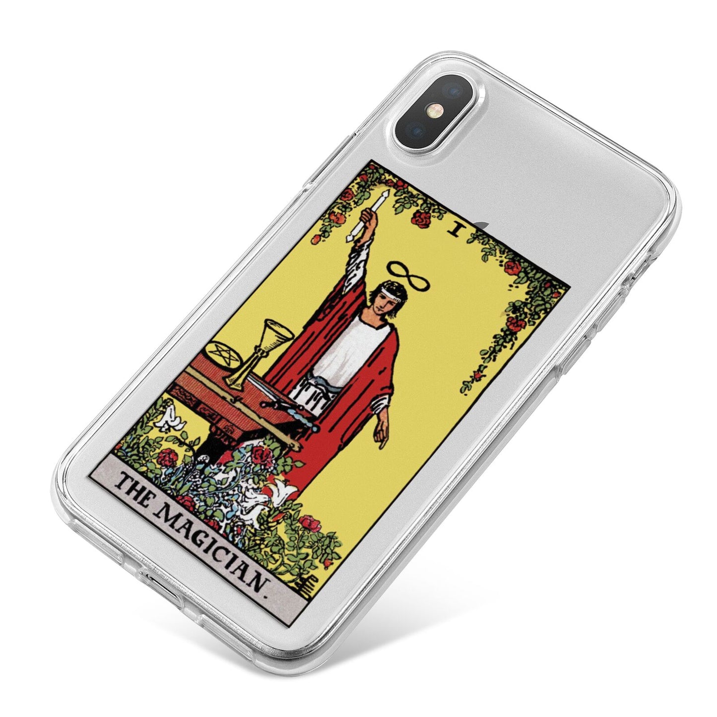 The Magician Tarot Card iPhone X Bumper Case on Silver iPhone