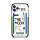 The Moon Boarding Pass Apple iPhone 11 Pro in Silver with Black Impact Case
