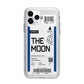 The Moon Boarding Pass Apple iPhone 11 Pro in Silver with Bumper Case