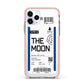 The Moon Boarding Pass Apple iPhone 11 Pro in Silver with Pink Impact Case